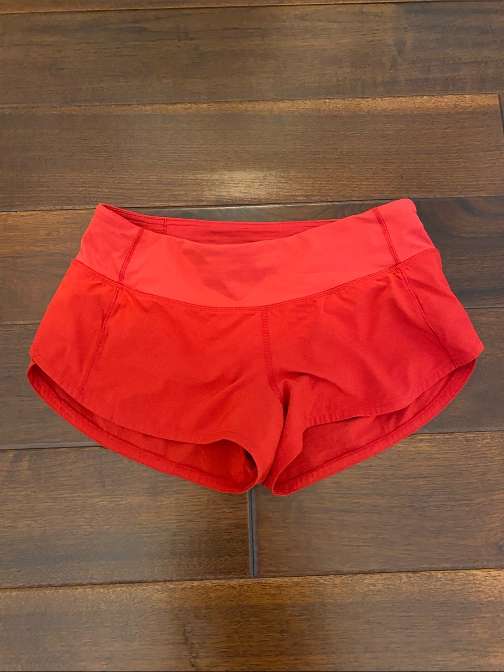 lululemon athletica Red Running Shorts with Wide Waistband
